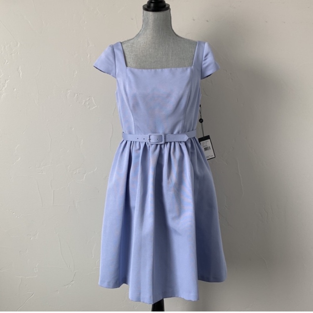 Adrianna Papell Cap Sleeve Belted Party Dress